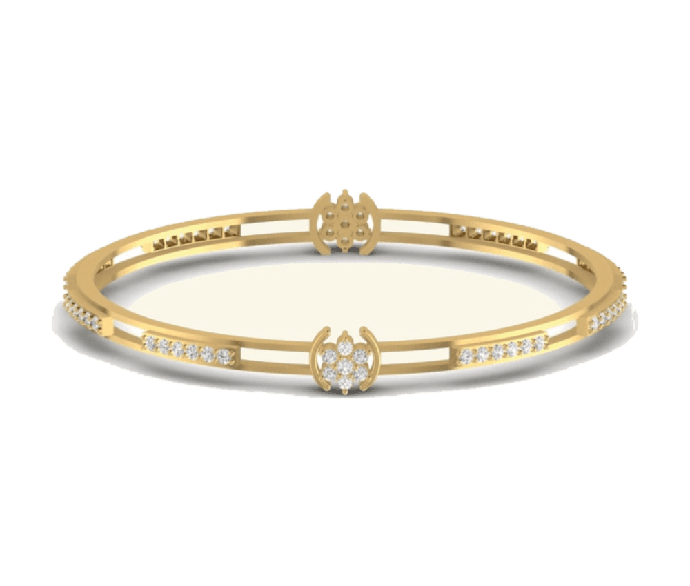 Twin-Drop Bezel Bangle