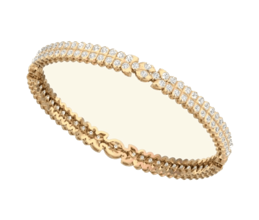 Mixed-Tone Pavé Bangle