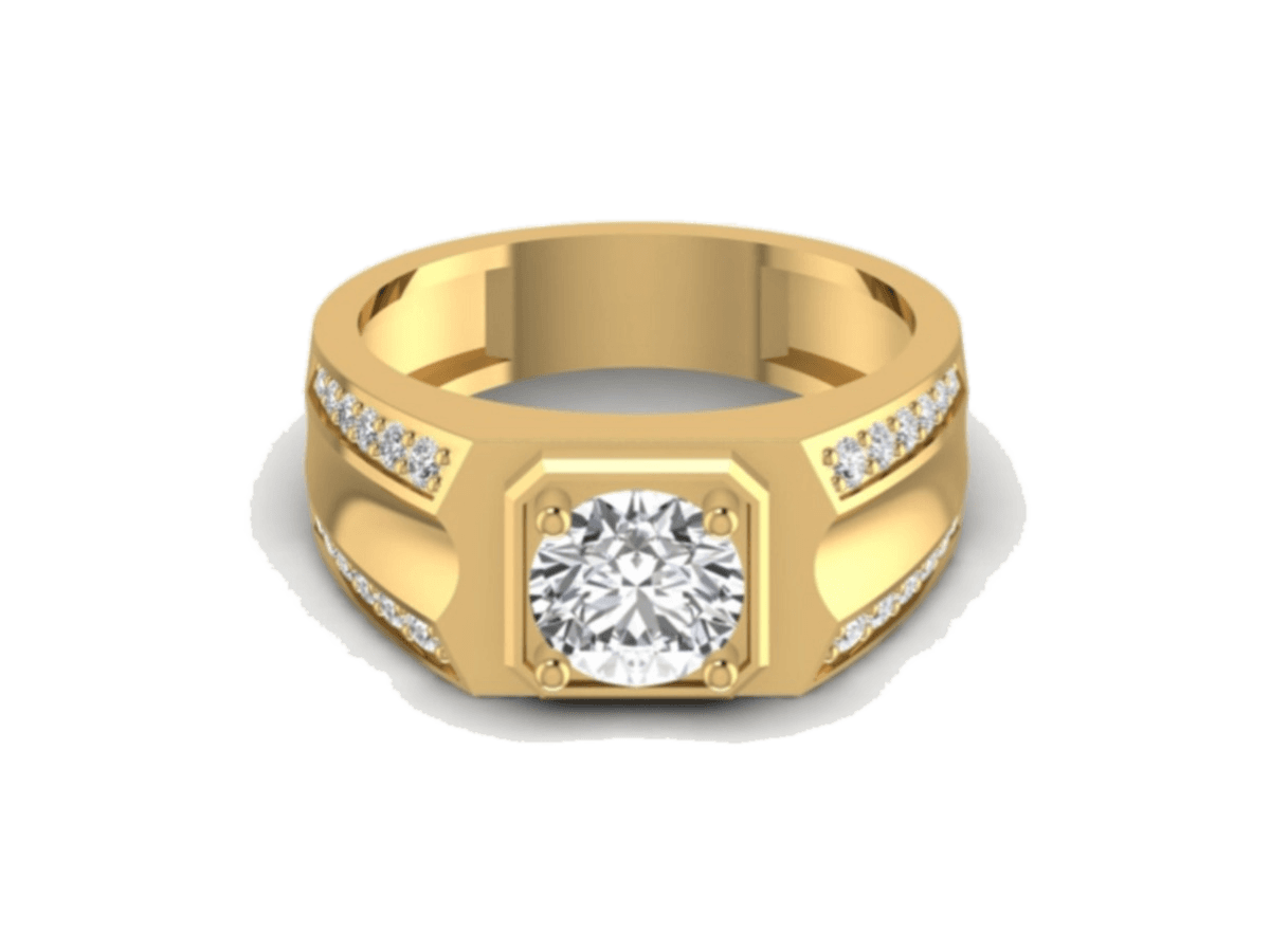 Princess Square Halo Signet