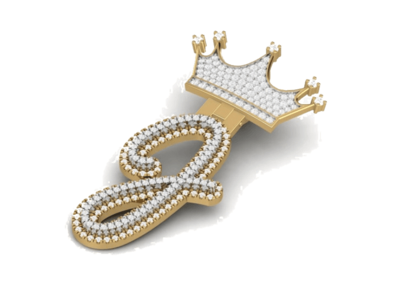 Iced Crown Emblem Pendant