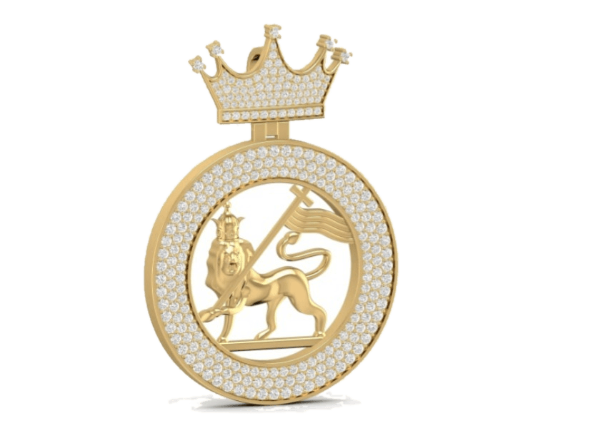 Lion Shield Crown Pendant