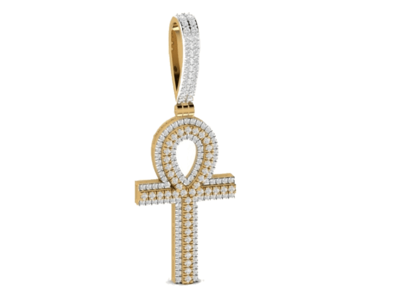 Iced Ankh Pendant