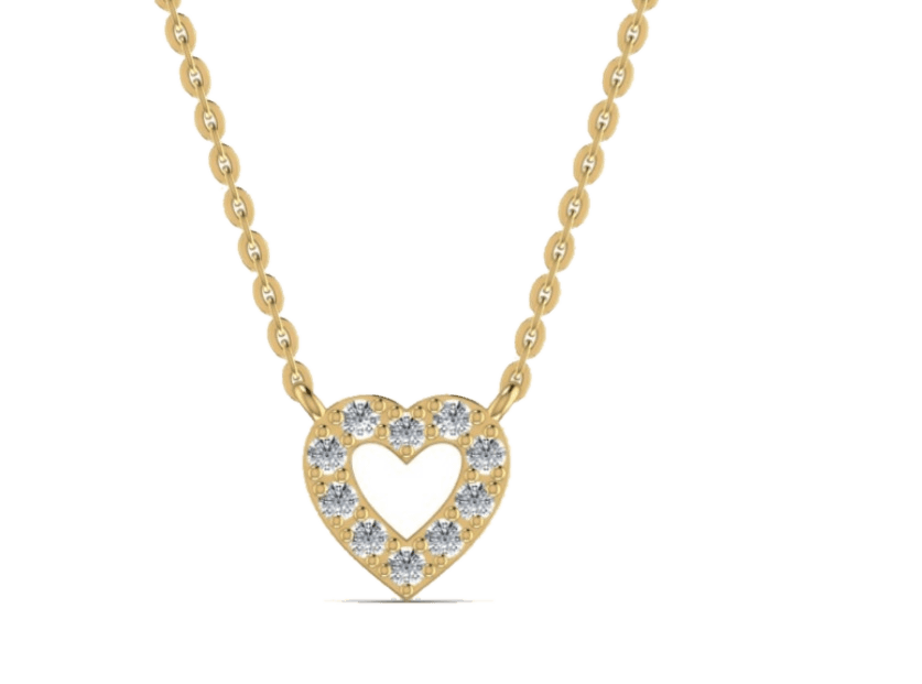 Heart Pavé Halo Pendant