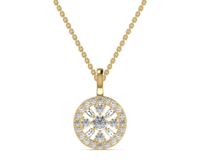 Round Halo Pendant — Classic