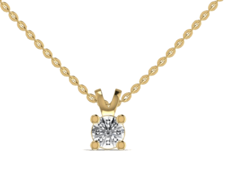 Crown Solitaire Pendant