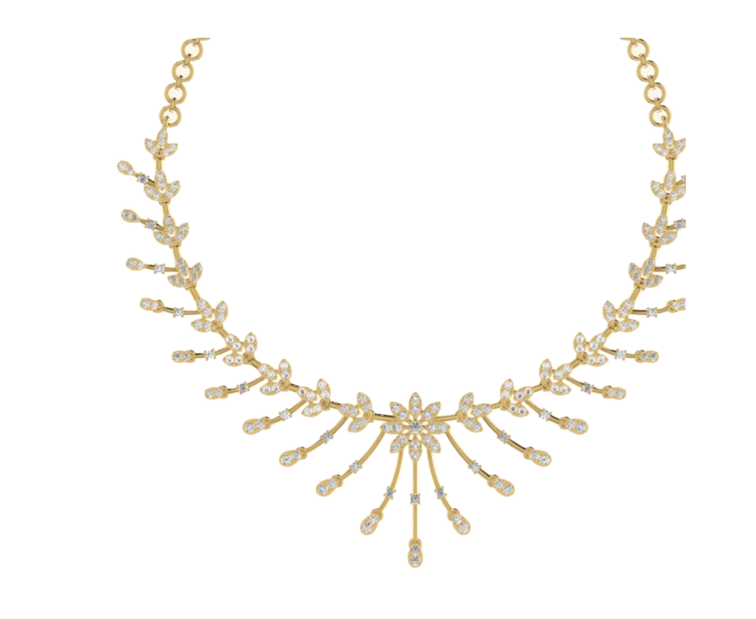 Bridal V-Fringe Necklace