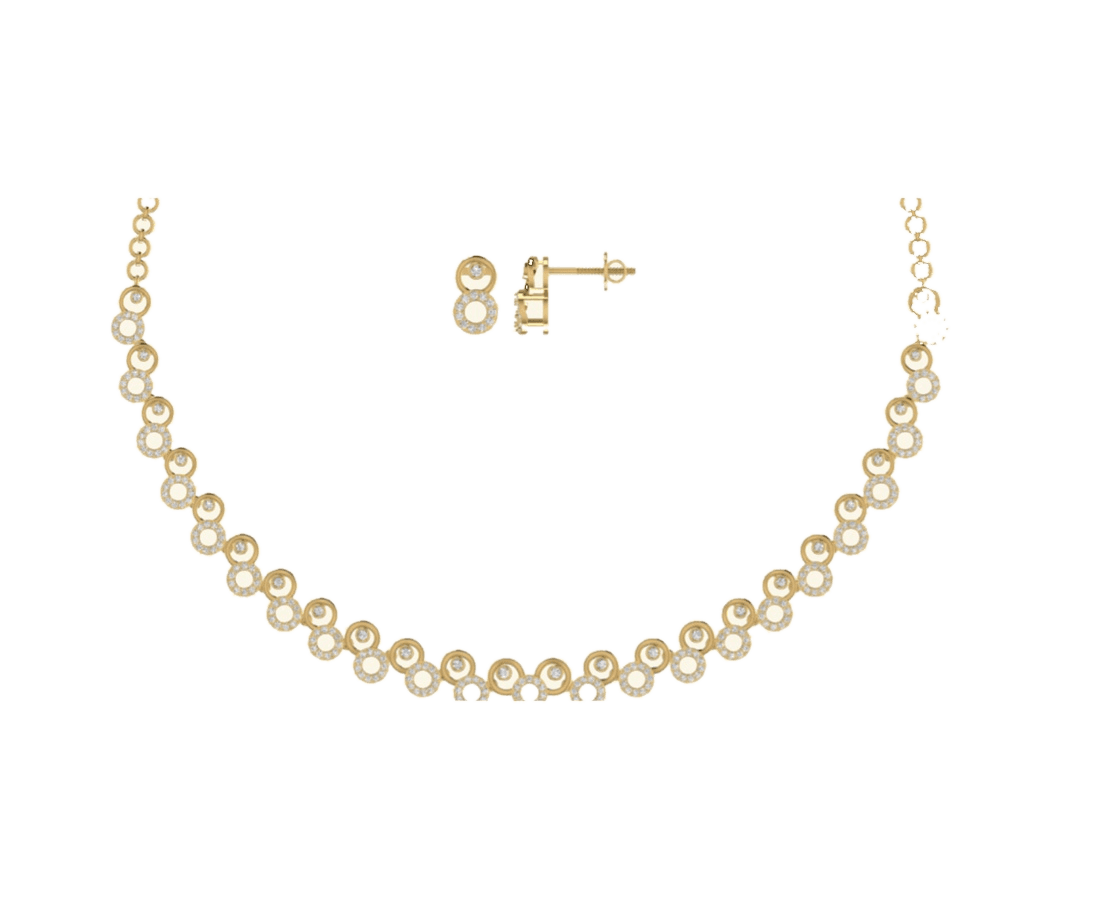 Bridal Round Eternity Necklace