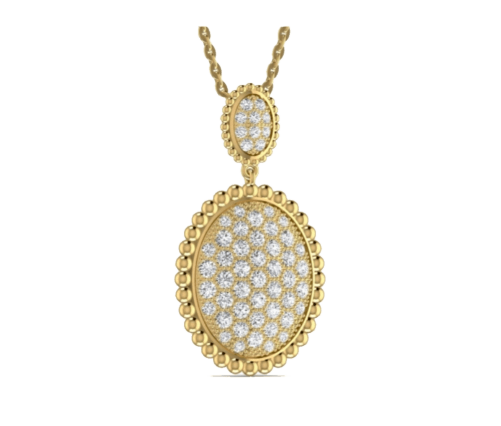 Bridal Oval Halo Pendant