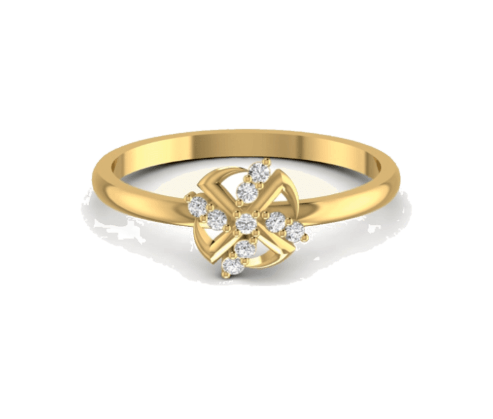 Bridal Pinwheel Cluster Ring