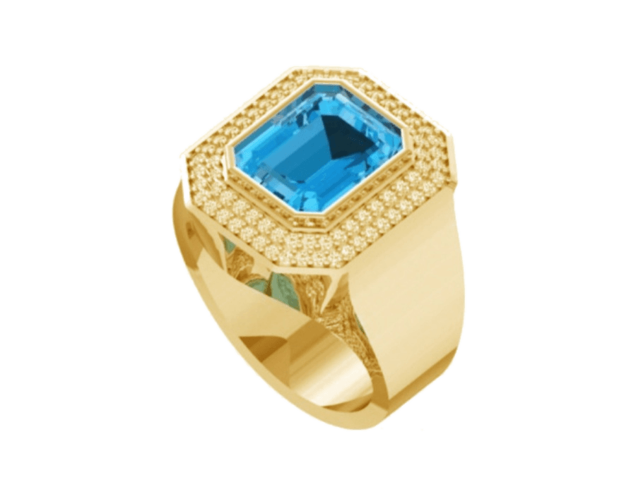 Blue Stone Solitaire Iced