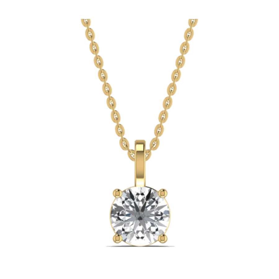 Round Four-Prong Pendant