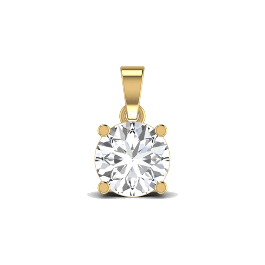 Large Round Solitaire Pendant