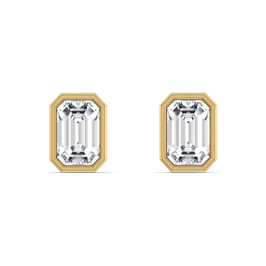 Emerald-Cut Studs