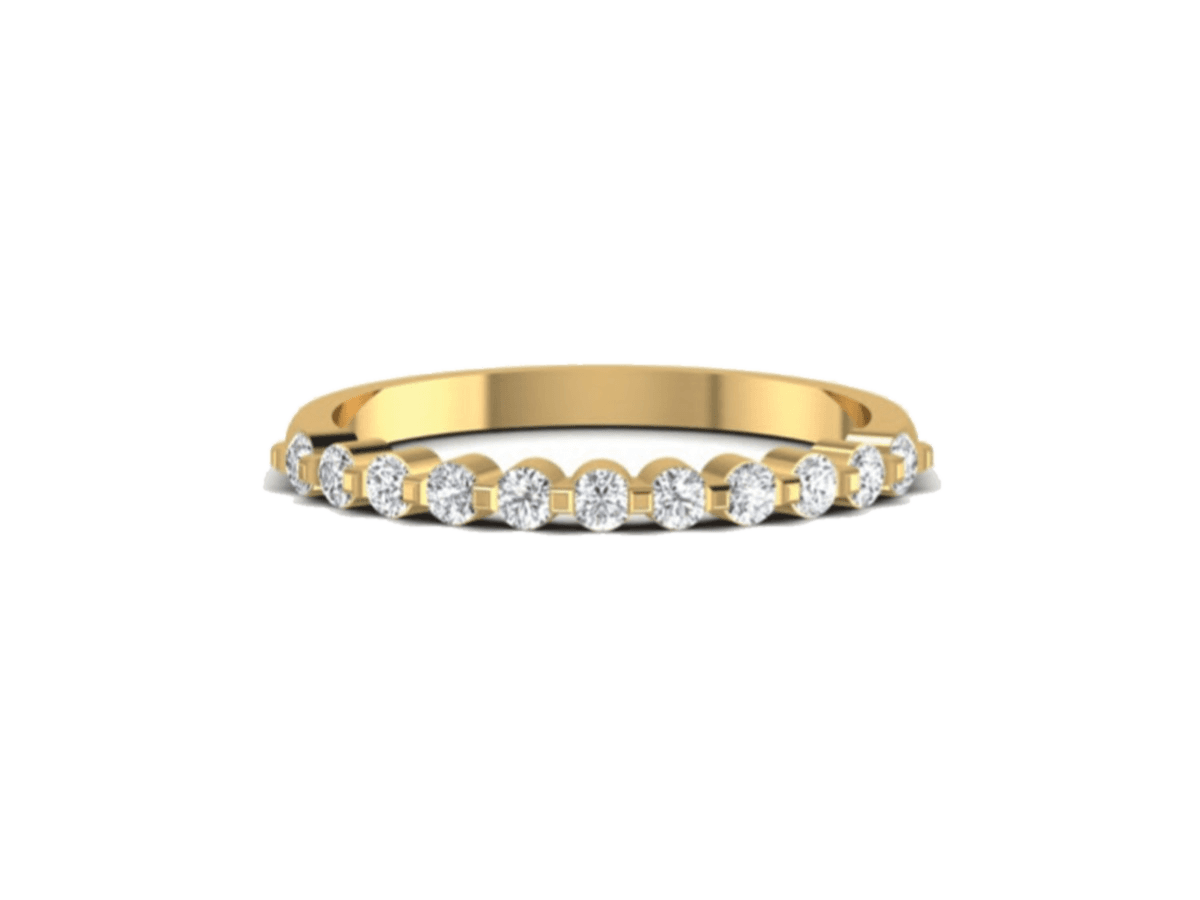 Curved Chevron Pavé Band