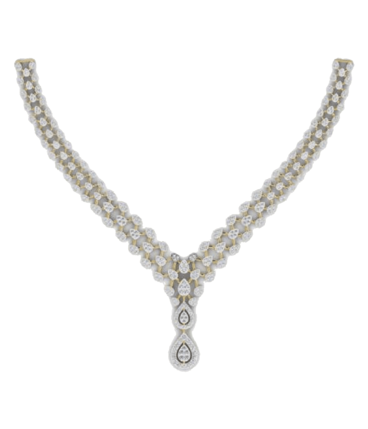 V-Shape Double-Row Necklace