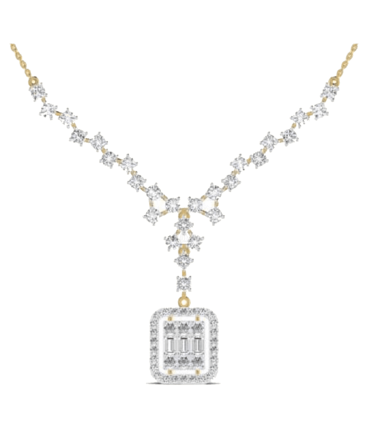 Emerald-Cut Centerpiece Chain
