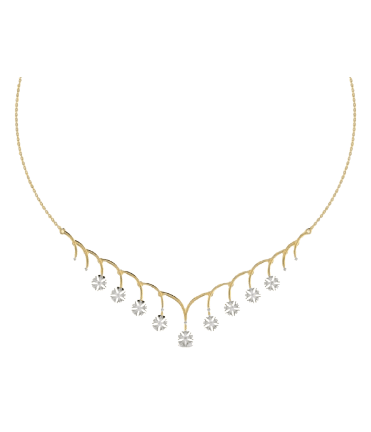 V-Fringe Drop Necklace