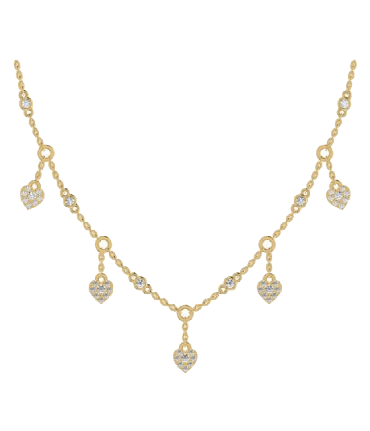 Diamond Drop Station Necklace