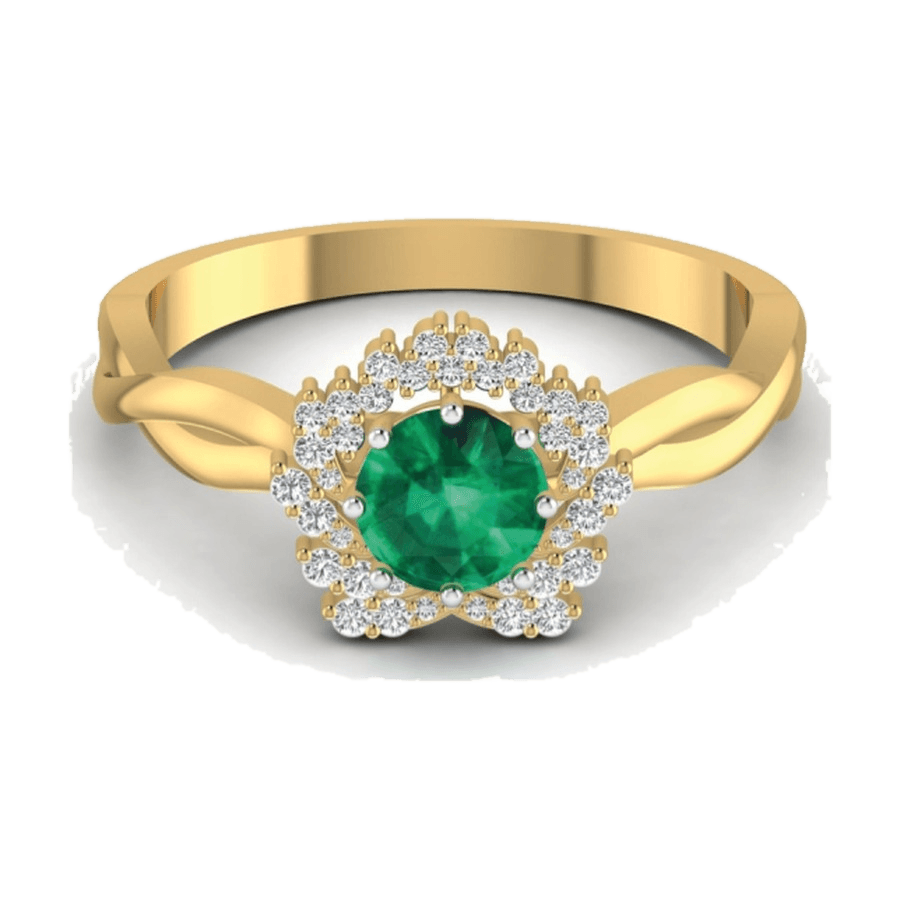 Emerald Solitaire Cocktail Ring