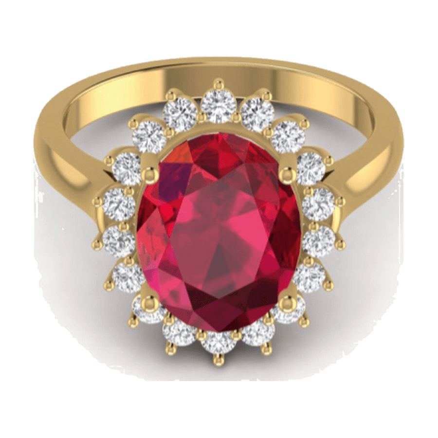 Ruby Halo Cocktail Ring