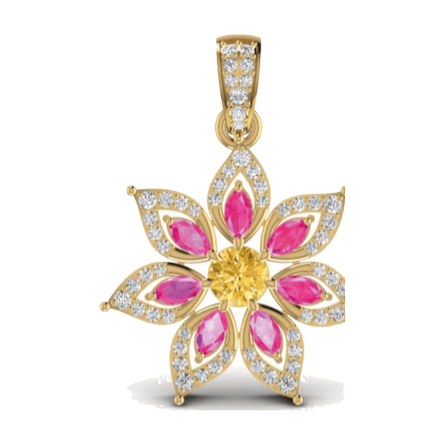 Multi-Stone Floral Statement Ring